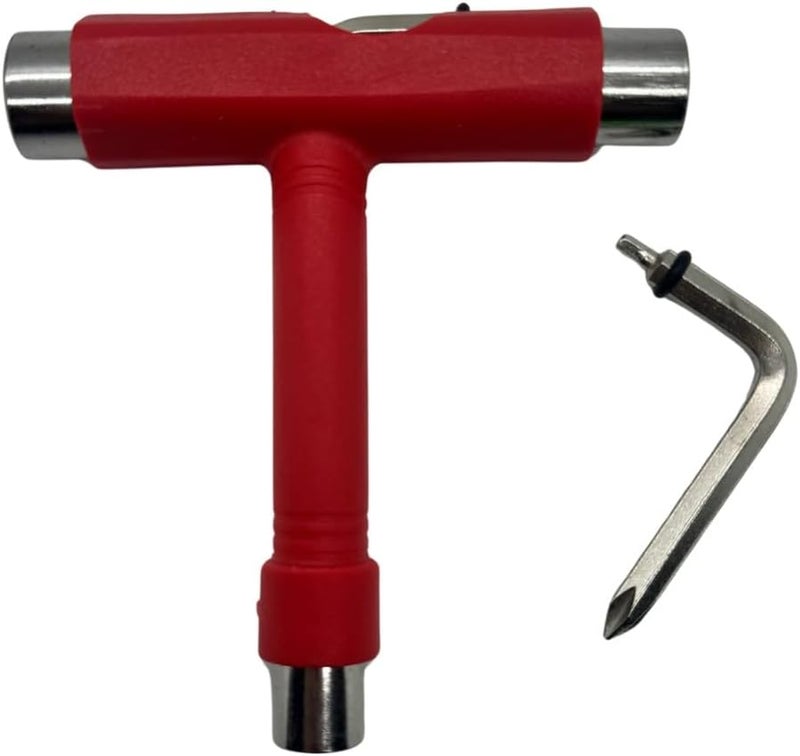 GHOST BOARDS Skate Tool All-In-One - Multi-Function Roller Skate Tool With T-Handle, Allen Key & Screwdriver for Easy Adjustments - Skate Key Fits Any Pocket- Skates Tools You’ll Always Carry - Red - Image 3